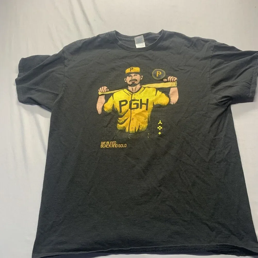 Pittsburgh Pirates Bryan Reynolds T-Shirt Men’s XL Black SGA Giveaway 6/21/24 Te